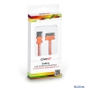 Кабель  Onext USB2.0  to  iPhone 4\4s\iPod\iPad  (30 pin) эластичный оранжевый   1м
