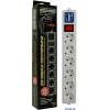 Сетевой фильтр 15А Power Cube 15B 3,0м 5+1 розетка серый. Шнур 3*1.00