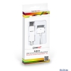 Кабель Onext USB 2.0 AM/разъем Apple (iPhone/iPod/iPad) белый с синей подсветкой, 1м
