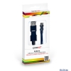 Кабель USB 2.0 AM/microB 1м Onext, чёрный с синей подсветкой
