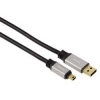 Кабель USB 2.0 A-mini B (m-m), 1.8 м, позолоченные контакты, штекеры в алюминиевом корпусе, High Quality, черный, Hama     [ObC] (H-39838)