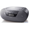 Аудиомагнитола Sony ZS-S10CP Воспроизведение с CD-дисков с MP3, тюнер FM / AM, питание от розетки и батарей, 1 Вт + 1 Вт стерео RMS, аудиовход. (ZSS10CP.RU5)