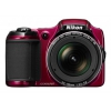 PhotoCamera Nikon CoolPix L820 red 16Mpix Zoom30x 3" 1080p 65Mb SDHC CMOS IS opt+el 0fr/s HDMI AA  (VNA331E1)