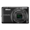 PhotoCamera Nikon CoolPix S6500 black 16Mpix Zoom12x 3" 1080 25Mb SDHC opt WiFi Li-Ion  (VNA271E1)