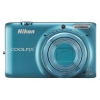 PhotoCamera Nikon CoolPix S6500 blue 16Mpix Zoom12x 3" 1080 25Mb SDHC opt WiFi Li-Ion  (VNA273E1)