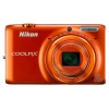 PhotoCamera Nikon CoolPix S6500 orange 16Mpix Zoom12x 3" 1080 25Mb SDHC opt WiFi Li-Ion  (VNA275E1)
