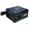 Блок питания Corsair 600W Gaming Series (GS600) v.2.31,A.PFS,80 Plus Bronze,LEDs Blue Fan 14 cm,Retail (CP-9020063-EU)