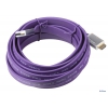 Кабель AOpen  HDMI  19M/M 1.4V+3D/Ethernet AOpen <ACG545A_P-5M> серебряно фиолетовый Flat Top Quality (ACG545A-P-5M)