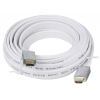 Кабель AOpen  HDMI  19M/M 1.4V+3D/Ethernet AOpen <ACG545A_W-5M> серебряно-белый Flat Top Quality (ACG545A-W-5M)