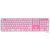 Клавиатура Perfeo Circle Keyboard, USB, розовая (PF-5502WL) беспров.
