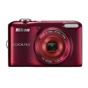 PhotoCamera Nikon CoolPix L28 red 20Mpix Zoom5x 3" 720p 27Mb SDHC CCD IS AA  (VNA352E1)