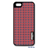 Чехол пластиковый Merc fabric Check для iPhone 5, 5S синий/красный
