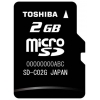 Флеш карта microSDHC 2Gb Class4 Toshiba (SD-C02GJ(BL5A) (мин.кол.5)