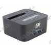 AgeStar <3UBT6H-Black> SATA Docking Station (для подключения 3.5"/2.5"SATA  HDD+USB  HUB,  USB3.0)