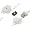Qumo Fundroid <QM16GCR-MSD10-FD-WHT> MicroSDHC Memory Card 16Gb Class10 + USB  microSD Reader