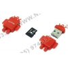 Qumo Fundroid <QM4GCR-MSD10-FD-RED> MicroSDHC Memory Card 4Gb Class10 + USB  microSD Reader