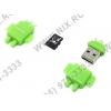 Qumo Fundroid <QM4GCR-MSD10-FD-GRN> MicroSDHC Memory Card 4Gb Class10 +  USB  microSD  Reader
