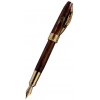 Ручка перьевая, Сальвадор Дали, корпус темно-коричневый, отделка бронза, перо-сталь, толщина F (Vs-664-70F)