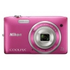 PhotoCamera Nikon CoolPix S3500 pink 20.1Mpix Zoom7x 2.7" 720p 25Mb SDXC CCD IS opt EN-EL19  (VNA295E1)