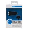 Автомобильное зарядное устройство Deppa  2 USB 2,1А, дата кабель для Samsung Galaxy Tab/Note 10.1, черный, Ultra (11207)