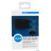 Сетевое зарядное устройство Deppa  2 USB 2,1А, дата-кабель для Samsung Galaxy Tab/Note 10.1, черный, Ultra, Deppa (11304) (11306)