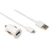 Зарядное устройство автомобильное Piccolino + кабель USB A-Apple Lightning (m-m), 1.5 м, черный, Hama     [OhN] (H-119423)