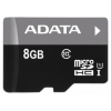 Флеш карта microSDHC 8Gb Class10 A-Data AUSDH8GUICL10-RA1 +adapter Ultra speed