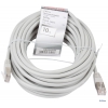 Кабель Hama патч-корд 8p8c (RJ45) (m-m), CAT5e, STP, 10 м, 1000 Мбит/с, серый H-30590