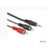 Кабель Hama  2xRCA "тюльпан" - 3.5 мм Jack (m-m), стерео, 2.0 м, черный, H-43333