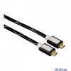 Кабель Hama HDMI 1.3 (m-m), 1.5 м, позолоченные контакты, 1080p, текстильная оплетка, черный, H-30113