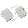 TRENDnet <TPL-406E2K> 500Mbps Powerline AV Nano Adapter (2 адаптера, 1UTP 10/100Mbps, Powerline 500Mbps)