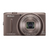 PhotoCamera Nikon CoolPix S9500 brown 18Mpix Zoom22x 3" 1080p 23Mb SDHC SDHC IS HDMI WiFi GPS EN-EL12  (VNA263E1)