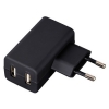 Зарядное устройство Dual, 2хUSB, 3.1 A, 5В/3100 мА, черный, Hama     [ObM] (H-14135)