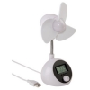 Вентилятор настольный, USB, дисплей с отображением времени, даты, температуры, белый, Hama     [OxC] (H-12154)