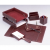 Настольный набор из MDF/иск.кожа, 7 предметов, бордовый, Good Sunrise (-DR7W-1A)
