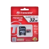 Карта памяти MicroSDHC 32GB Transcend UHS-I U1 + SD Adapter (TS32GUSDU1)