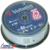 DVD-R DISC  VERBATIM          4.7GB  4X SPEED уп. 25 шт. на шпинделе