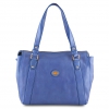 Женская сумка, 33*25.5*16 см, с двумя ручками, отд.на молнии, натуральная кожа, цвет синий (04415311-02)
