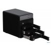 Мобил рек AgeStar 3C4B3A1 (BLACK) 3.5” SATA HDD, установка 4x HDD, один HDD объемом 4Tb или более, полный объем 16Tb (без RAID) 	USB 3.0