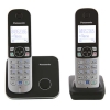 Р/Телефон Dect Panasonic KX-TG6812RU черный (труб. в компл.:2шт) АОН (KX-TG6812RUB)