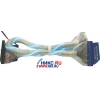IDE ROUND CABLE ATA133/100/66 (3 CONNECTORS) 62см со спирал.неоновой лампой