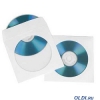 Конверты Hama для CD/DVD, бумажные с прозрачным окошком, 25 шт., белый  H-51179