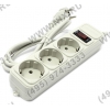 Сетевой фильтр Gembird <SPGF3-B-6PP Gray> <1.8м> ( 3  розетки )