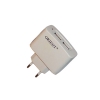 Зарядное устройство/адаптер питания USB от эл.сети Orient PU-2202, два выхода по 5В/500мА, белый