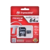 Карта памяти MicroSDXC 64GB Transcend UHS-I U1 + SD Adapter (TS64GUSDU1)
