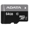 Флеш карта microSDHC 64Gb Class10 A-Data AUSDX64GUICL10-RA1 + adapter Ultra speed