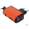 Сетевое зарядное устройство Deppa   "LP" 3 в 1 (USB/microUSB/Nokia 1.5/Nokia 3.5 + провод рулетка) (CD121213)