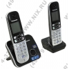 Panasonic KX-TG6812RUB <Black> р/телефон (2 трубки  с  ЖК  диспл.,DECT)