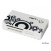 Картридер Denn DCR451W All in one, плоский, высокоскоростной USB 2.0, Plug&Play, бело-черный цвет, привлекательный дизайн, прочный корпус, встроенный