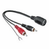 Адаптер 2xRCA(m)+контакт(заземление) - 5 pin DIN (f), черный, Hama     [ObA] (H-43251)